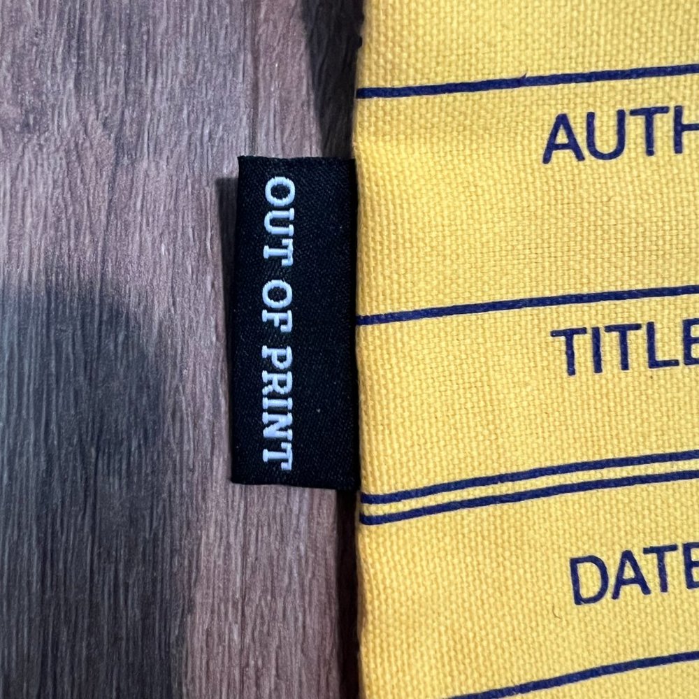 Out of Print Library Card: Yellow tote bag - Picture 7 of 8